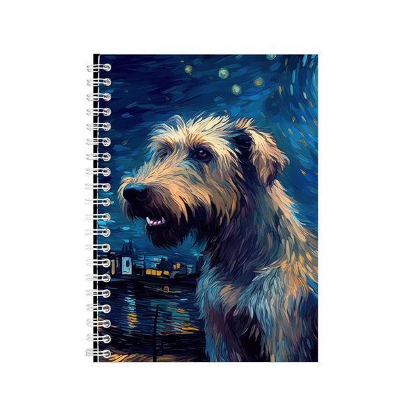 IRISH WOLFHOUND Starry Night Notebook Animal Gift Idea Notepad Pad 113