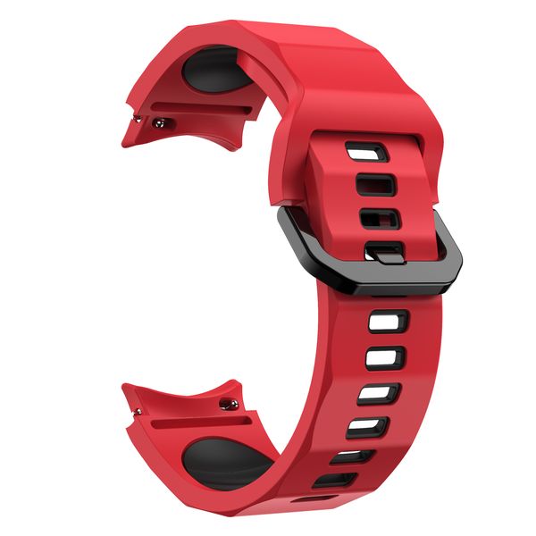 Wave Strap Compatible with Samsung Galaxy Watch 4/5/6/7 - Red &amp; Black