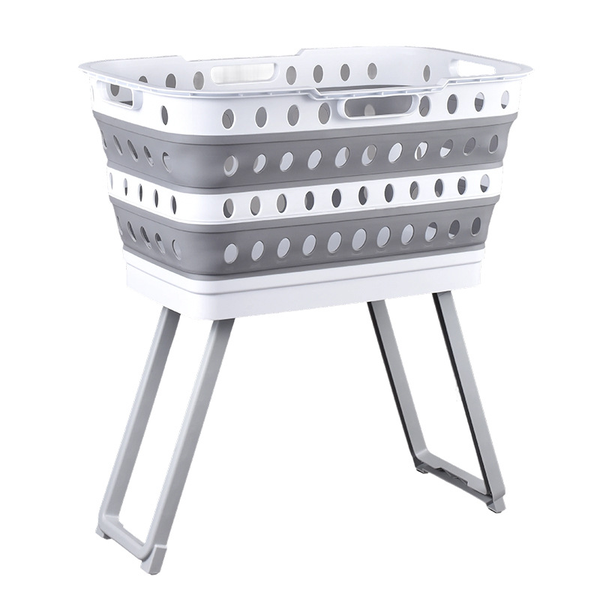 Foldable Laundry Basket with Stand Heavy Duty Collapsible Clothes Hamper