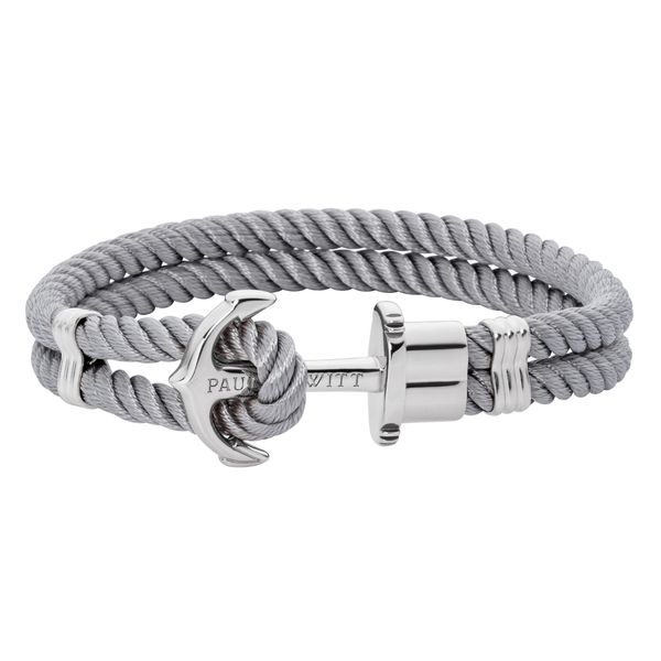 Paul Hewitt Phrep Anchor Bracelet Grey Polyester Stainless Steel Clasp