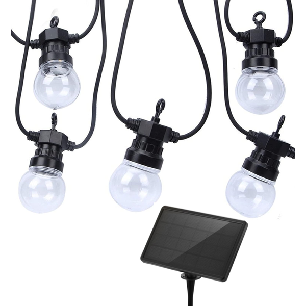 7.5m Solar String Lights for Outdoor 10 Bulbs IP54 Waterproof for Patio