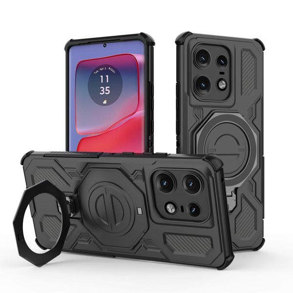 Ring Stand Holder Back Cover Compatible With Motorola Edge 50 Fuston