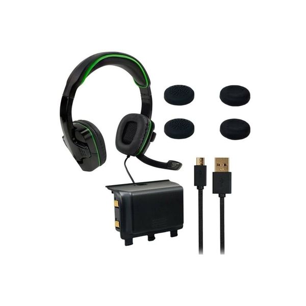 Sparkfox Xbox One Core Gamer Pack (Headset, battery pack and Thumb Grips)