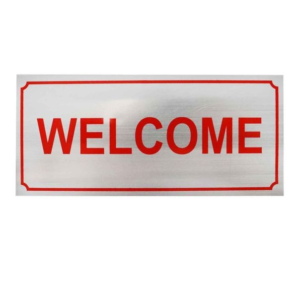 Hubbe Aluminum Sign - Welcome