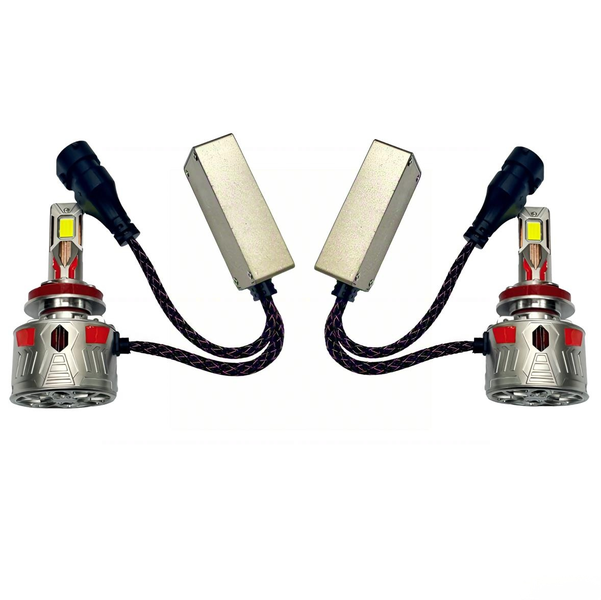 ECOMLIGHT H11 LED Headlight Bulbs 500W 6000K-8500K Pair Plug &amp; Play 12V-80V