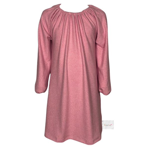 Baby/Toddler/Kids-Peasant Dress-Knee Length/Long Sleeve-Pink