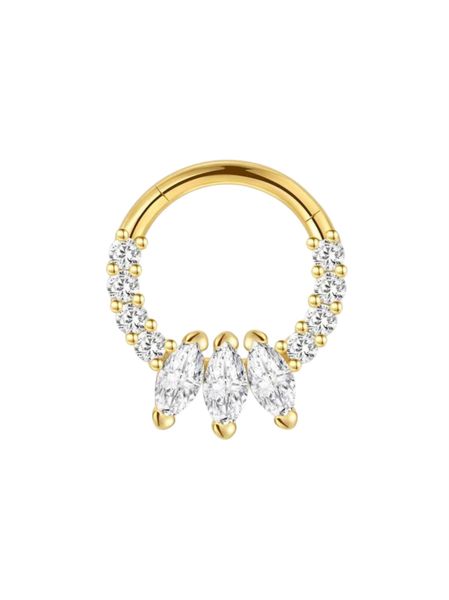 Sterling Silver CZ Marquise Cluster Piercing Jewellery