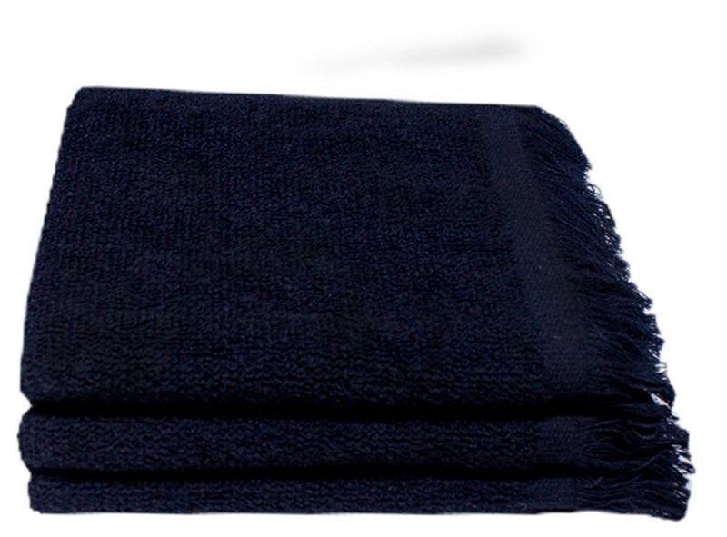 Recycled Yarn-Ocean 380GSM - Fringe Guest Towel 33x50cms - 3 Piece