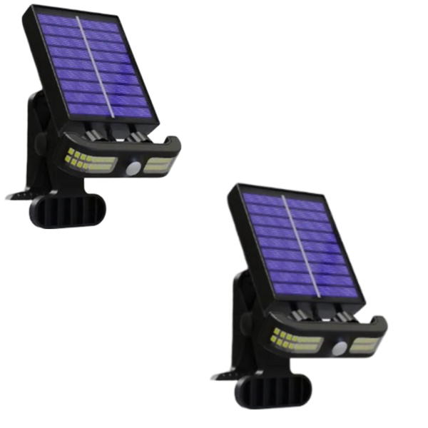 2 Solar Powered Clip Lights: Clip Anywhere for Instant Light