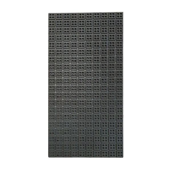 Rubber Waffle Walk Off Mat - 50cm x 100cm - Black