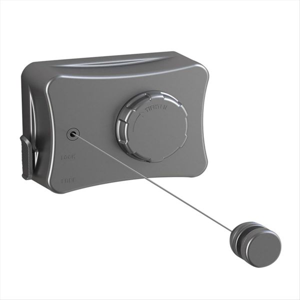 Retractable Clothesline For Drying Laundry Line Wall-Mounted Black