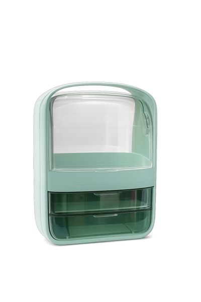 Portable Makeup Organiser with Drawers and Dustproof Cover