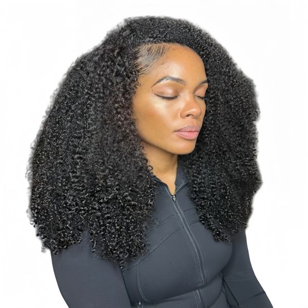 Marigold 20-inch Kinky Curl Wig Human Hair Natural Colour