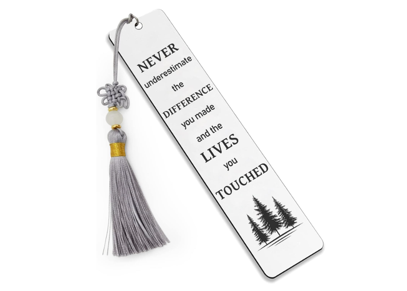 Inspirational Metal Engraved Bookmark with Tassel,