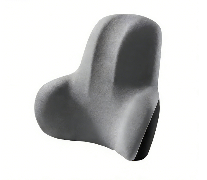 Ergonomic Lumbar Support Pillow(Gray)- 1 Piece with Universal Compatibility