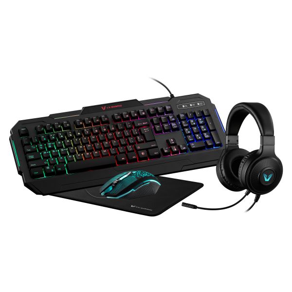 VX Gaming 4-in-1 Gaming Combo Set Heracles Series - Black