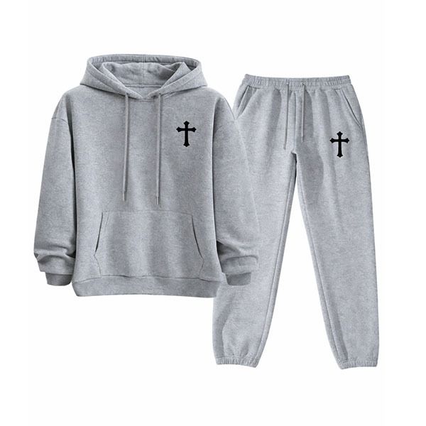 Secret Shield Urban Cross Grey Tracksuit-Premium Streetwear Hoodie &amp; Jogger