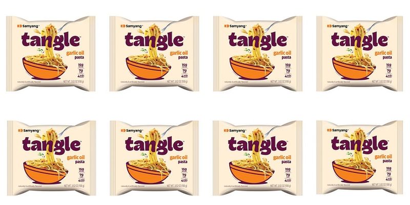 Samyang Tangle - Garlic Oil Flavour Pasta - 8 Pack 100g