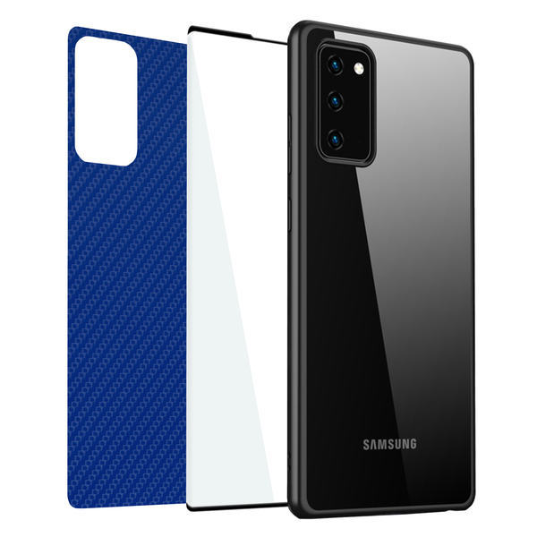 Case, 9H Glass And Blue Carbon Skin image