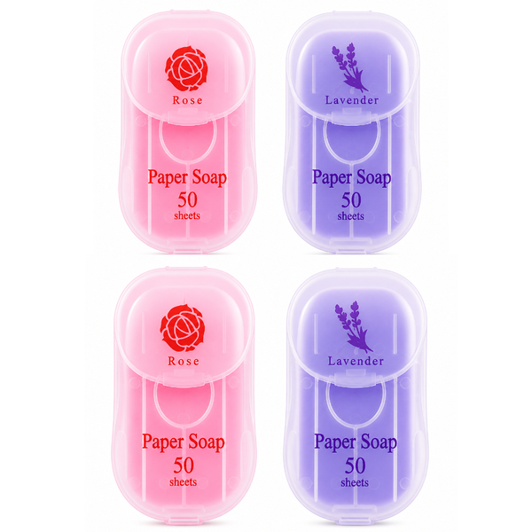 ARFAST - Mini Portable Soap Paper Sheets for Travel &amp; Camping (4Pack)