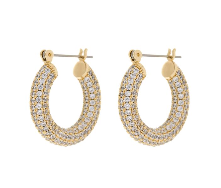 Stella Luna Sunday Hoop- Clear 14KGold