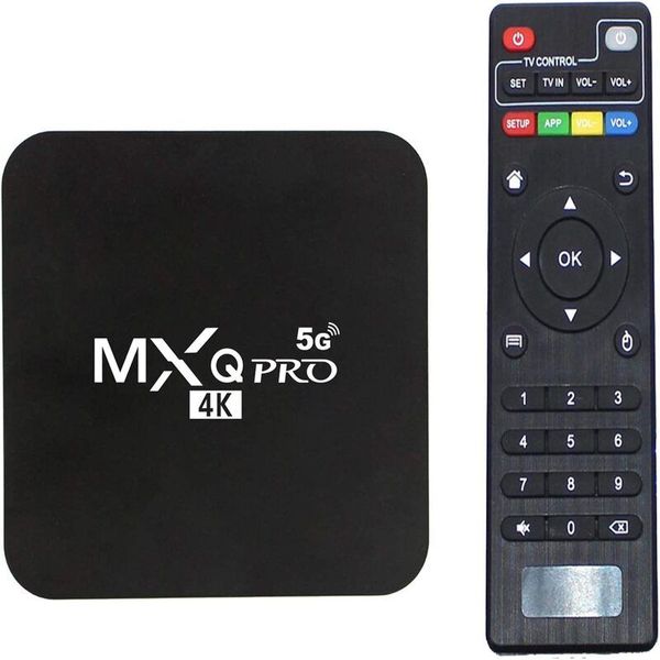 MXQ Pro 4K Android 12.1 TV Box - 64-bit Quad-Core, 5G WiFi, HDR10