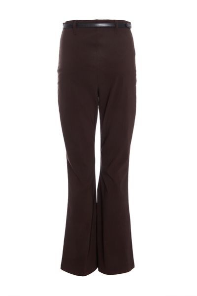 Quiz - Women Brown Belted Flared Trousers