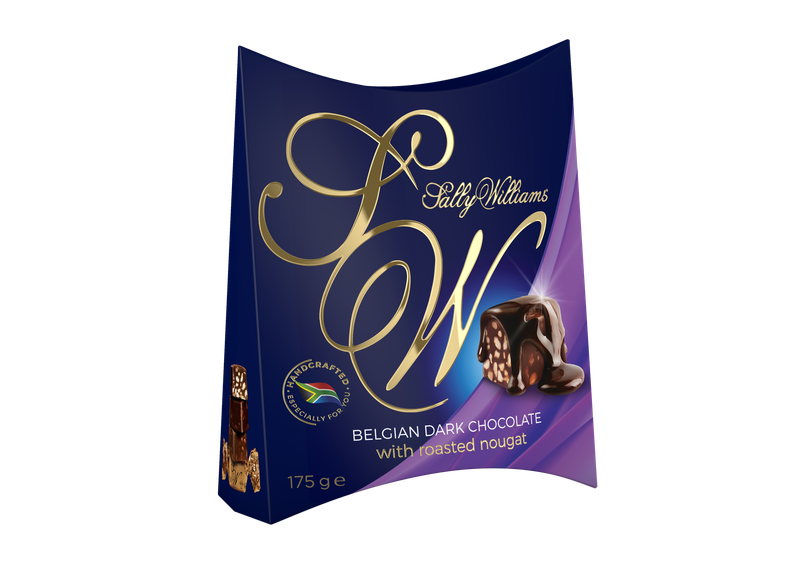 Sally Williams Belgian Dark Chocolate with Roasted Nougat 175g