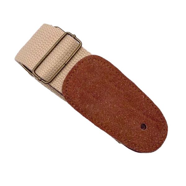 Guitar Strap Folk Adjustable Pure Cotton Guitar Strap(Yellow)