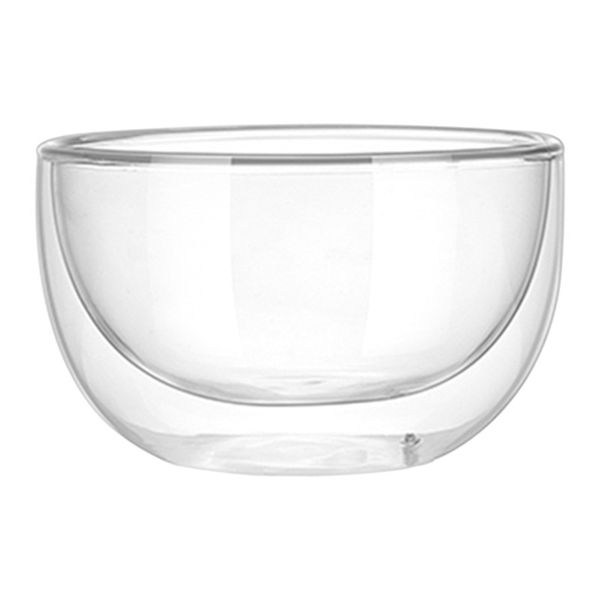 1000ml Double-Walled Borosilicate Glass Bowl - Transparent
