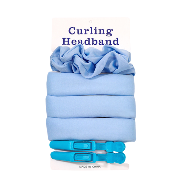 Natural Heatless Hair Curling Set With Clips and Scrunchie