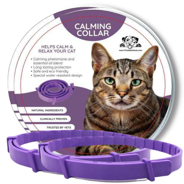 101 Pet Products Calming &amp; Anxiety Collar for Cats with Pheromones - 2 Pack