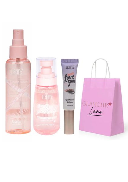 GL |Face Primer Spray , Eyeshadow Primer &amp; Rose Setting Spray Set