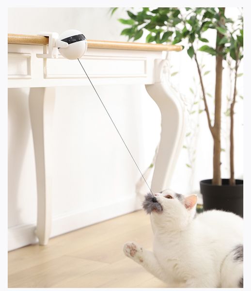 Retractable Cat Bobble Toy | Motorized Interactive Cat Toy for Playtime