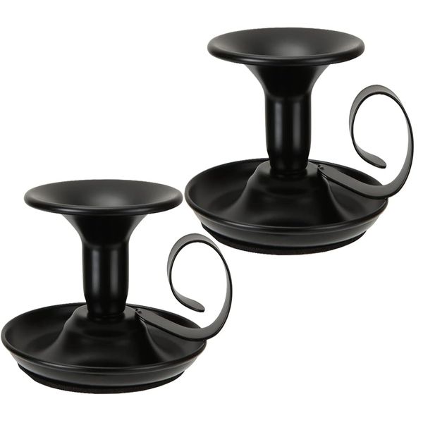 2 Pack Candle Holder Taper Candlestick Stand With Handles Table Decoration