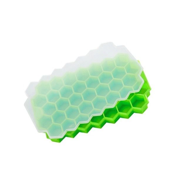 Ice Cube Tray With Tray - Green