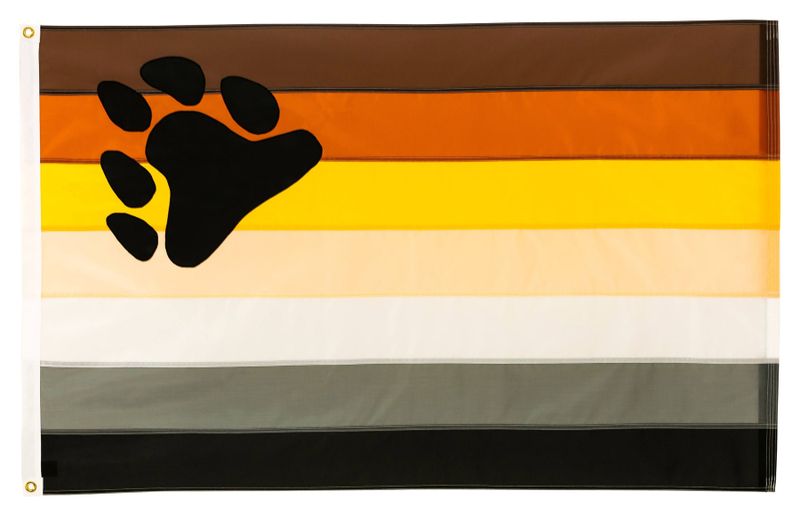 Bear Gay Pride Flag LGBTQi+ Cub Large Indoor/Outdoor Flag / 3X5FT 90x150cm