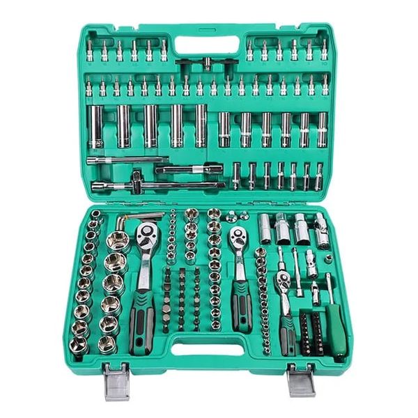 171 Piece Tool Hand Box Case Kit 72 Teeth Ratchet Wrench Automotive Repair