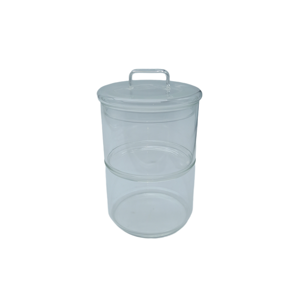 8cm Stackable Glass Food Container with Glass Lid