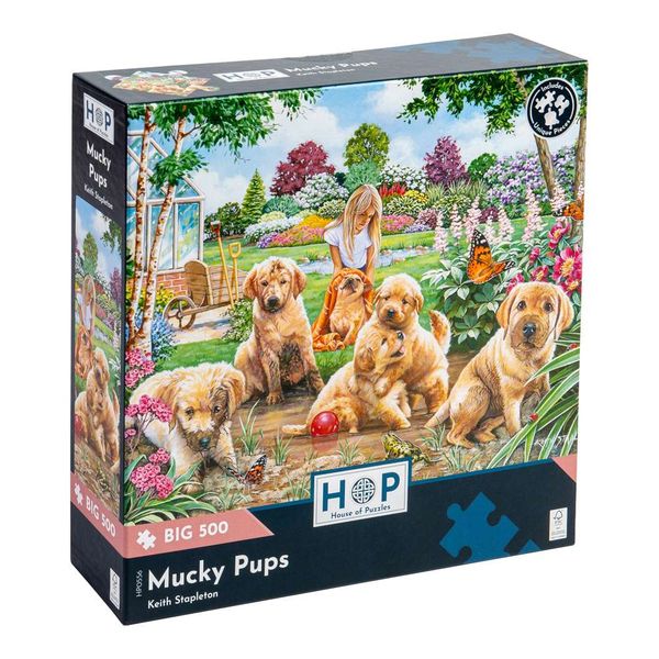 House of Puzzles - Mucky Pups - XL Pieces - 500 Piece Jigsaw Puzzle