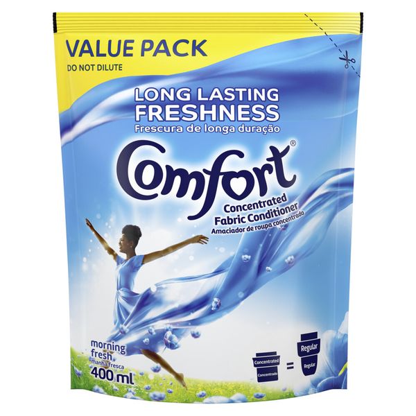 Comfort Morning Fresh Concentrated Fabric Softener Refill 400ml