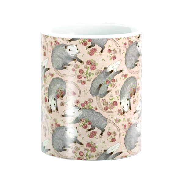 PepperSt mug - Opossum and Roses