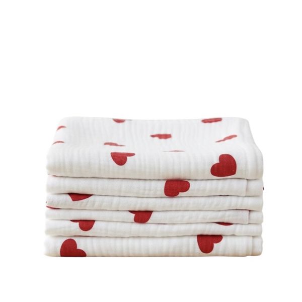 Pure Red Heart Muslin Baby/Toddler Throw L