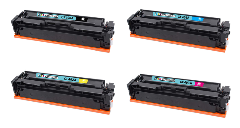 HP CF400A # 201A/401A/402A/403A Compatible Colour Toner - Multipack