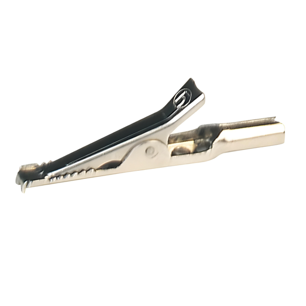 AGF30 - 4mm Un-Insulated Crocodile Clip, Nickel-Plated Stainless Steel