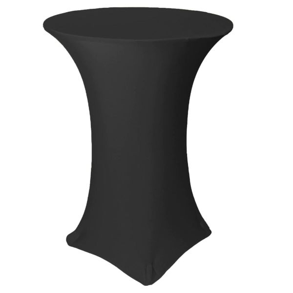 Cocktail Round Stretch Spandex Table Cover black