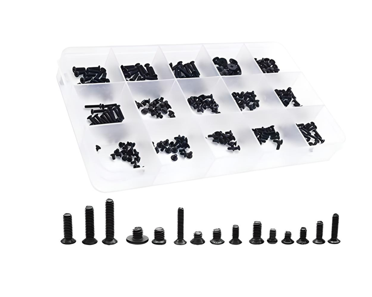 300 Pieces Black Laptop Notebook Computer Replacement Screws Kit M2/M2.5/M3