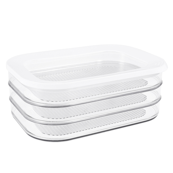 1 with 3 Tier Meat Block Storage Box Sealed Lid Dishwasher Safe Dispensing