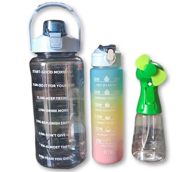 Water Spray Fan &amp; 2in1 Water Bottles