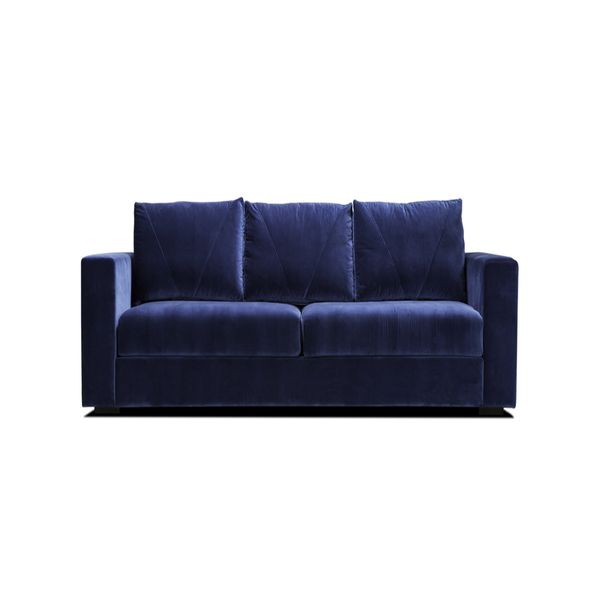 Clara Navy Blue Velvet 3 Seater Sofa